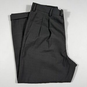 GEOFFREY BEENE Mens Black Pleated Dress Pants Size 38x30 Polyester Rayon